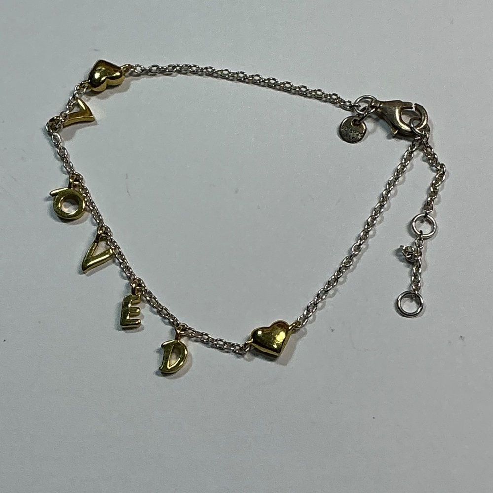 Authentic Pandora Loved Script Sterling Silver Ad… - image 3